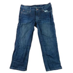 Seven7 Premium Size 31 Crop Capri Stretch Denim Blue Jeans